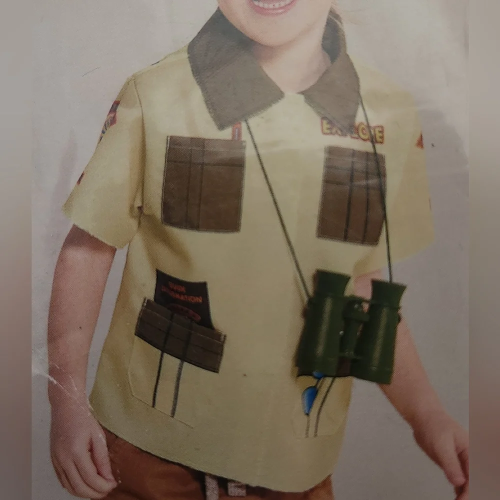 Hide‎ and Eek New Toddler Park Ranger Halloween Costume Shirt and Hat Size 4-5t